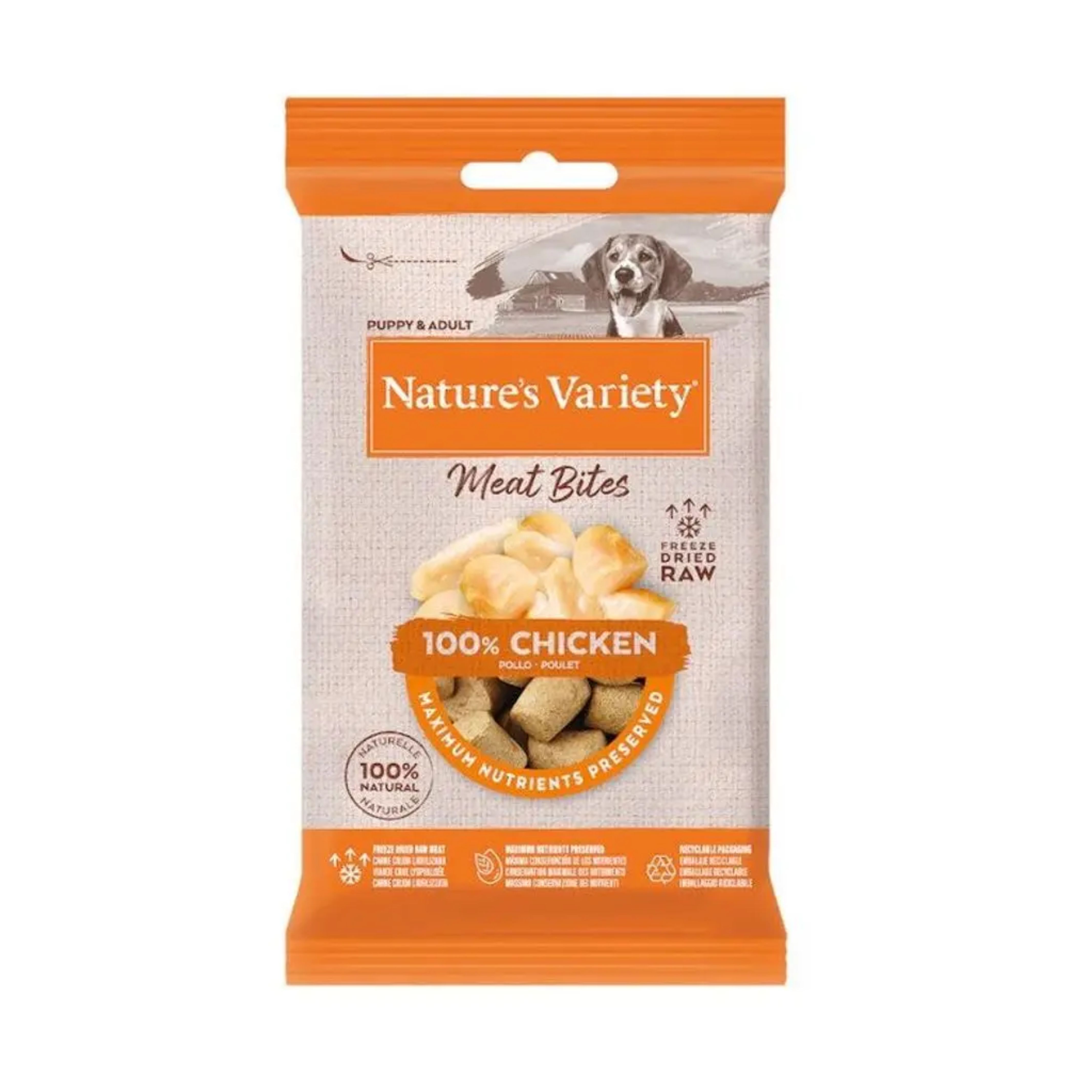 NATURES VARIETY MEAT BITES POLLO 20gr